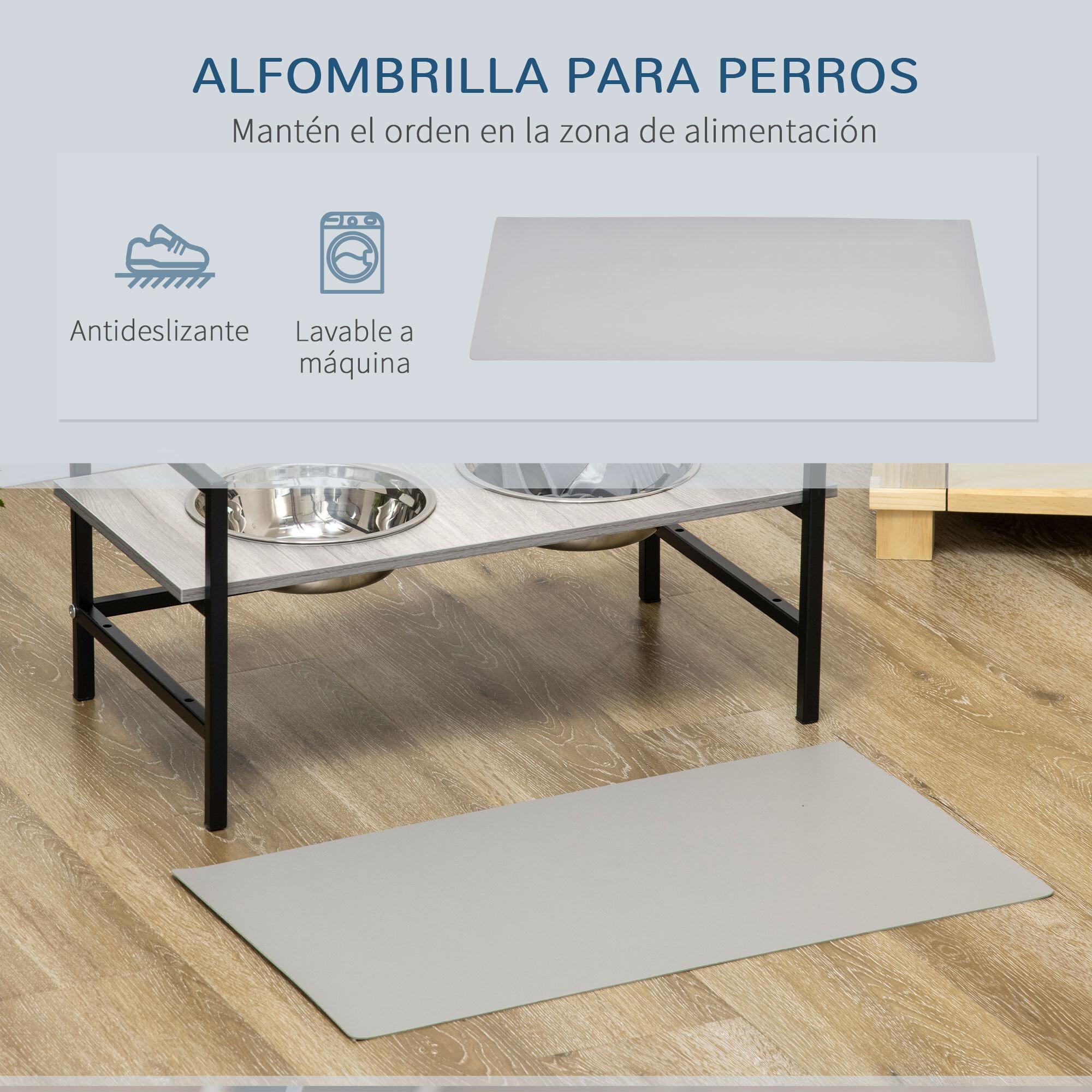 Comedero Elevado para Perros Altura Ajustable con 2 Tazones de Acero Inoxidable