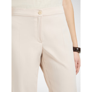 Elena Mirò - Pantaloni dritti in raso stretch - Beige