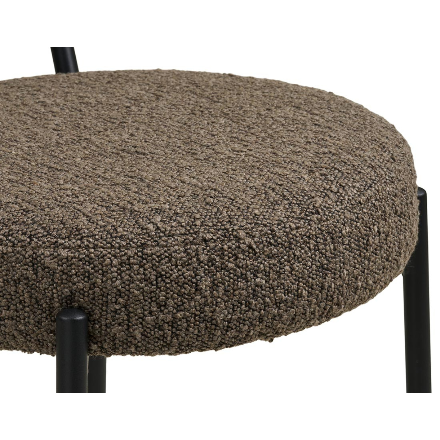 Ivanec - tabouret de bar - en tissu bouclette - Marron