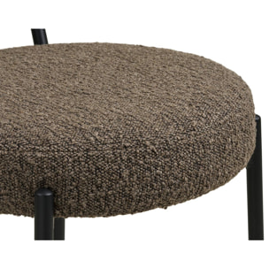 Ivanec - tabouret de bar - en tissu bouclette - Marron