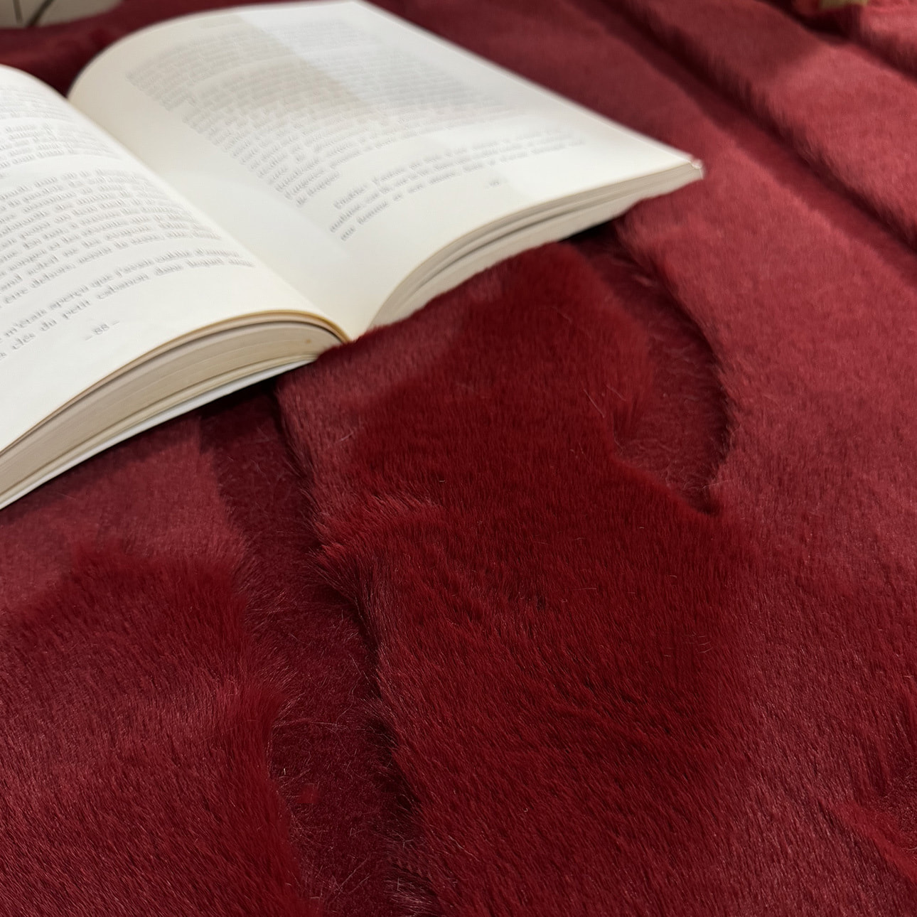 ALASKA - Tapis doux à motif graphique rouge