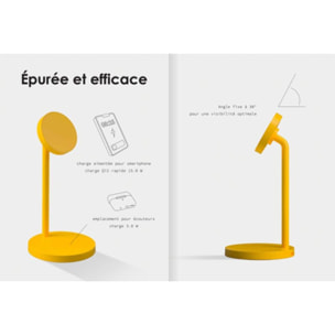 Chargeur CASYX 2 en 1  Charge rapide Qi2 jaune