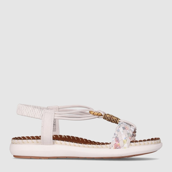 Sandalias - Blanco - Tacón: Bajo