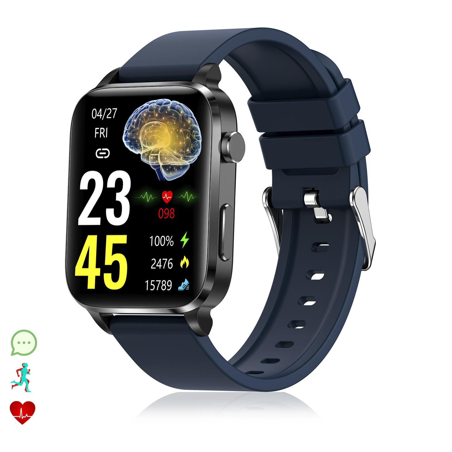 Smartwatch F100 con terapia de salud con láser de doble sonda. Monitor de O2, tensión y termómetro. Varios modos deportivos.