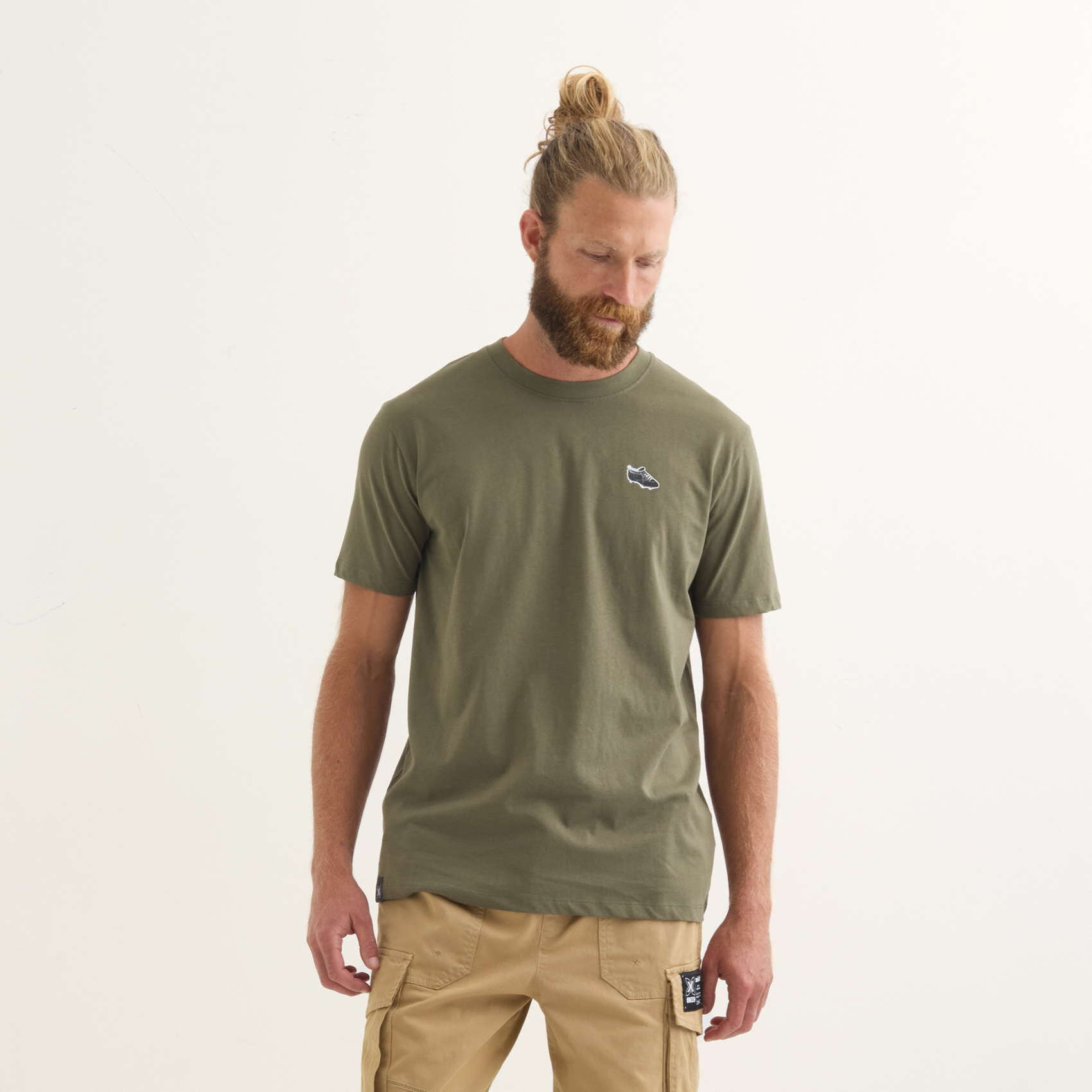 Camiseta MUNICH Brench lifestyle hombre de algodón orgánico khaki