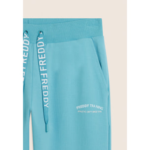 Pantaloni 7/8 con Spacchi Laterali sul fondo e Logo FREDDY