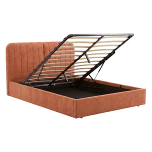 Lit coffre Cala rectangulaire 160x200cm terracotta