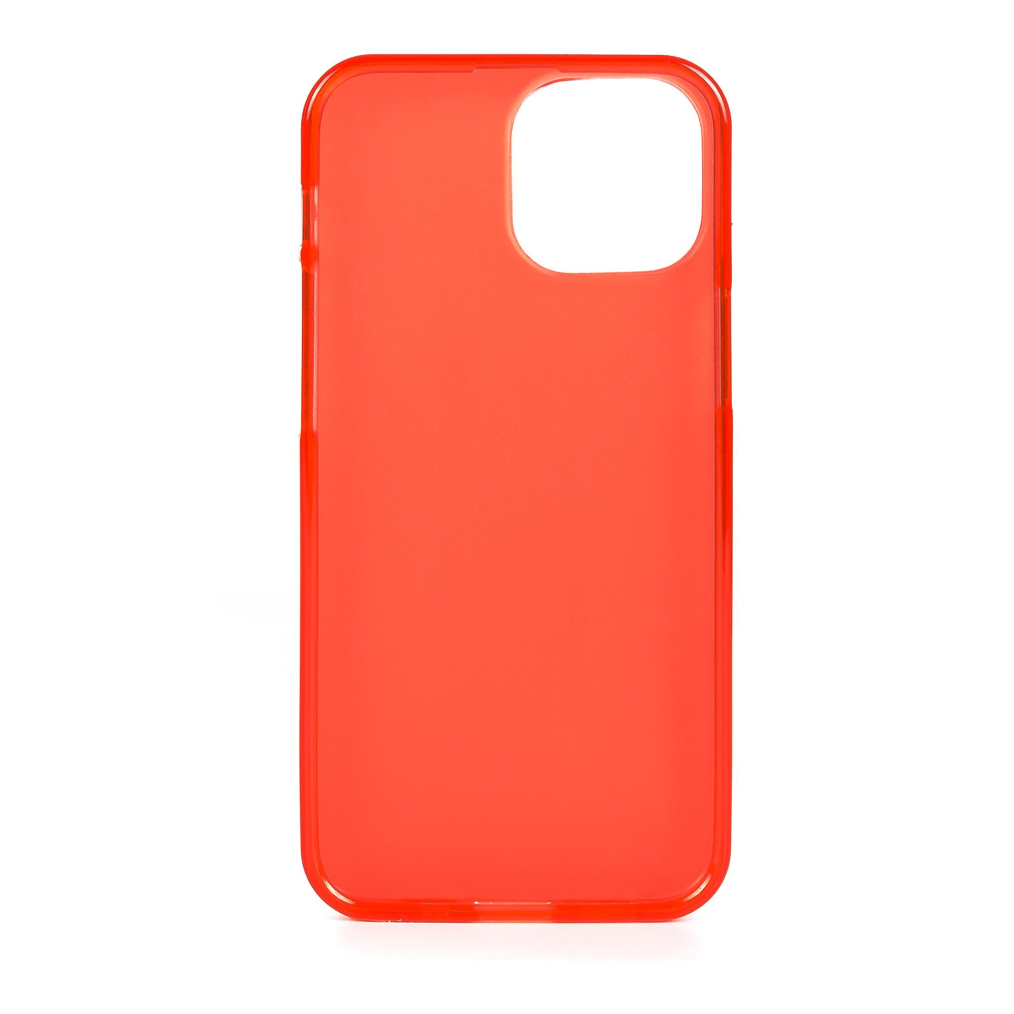 Custodia in silicone per iPhone 13 Mini. Finitura opaca semi trasparente con bordi lucidi.