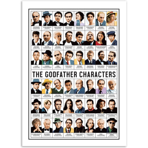 Affiche - The Godfather Characters - Olivier Bourdereau
