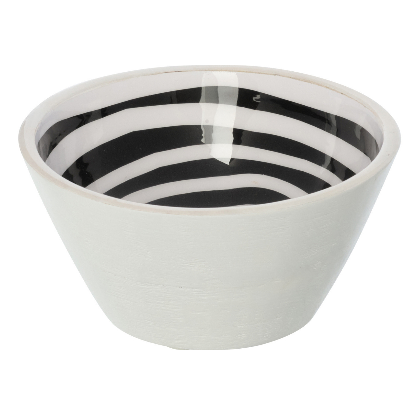 J-Line Bol - bois - noir/blanc - medium - 6 pièces