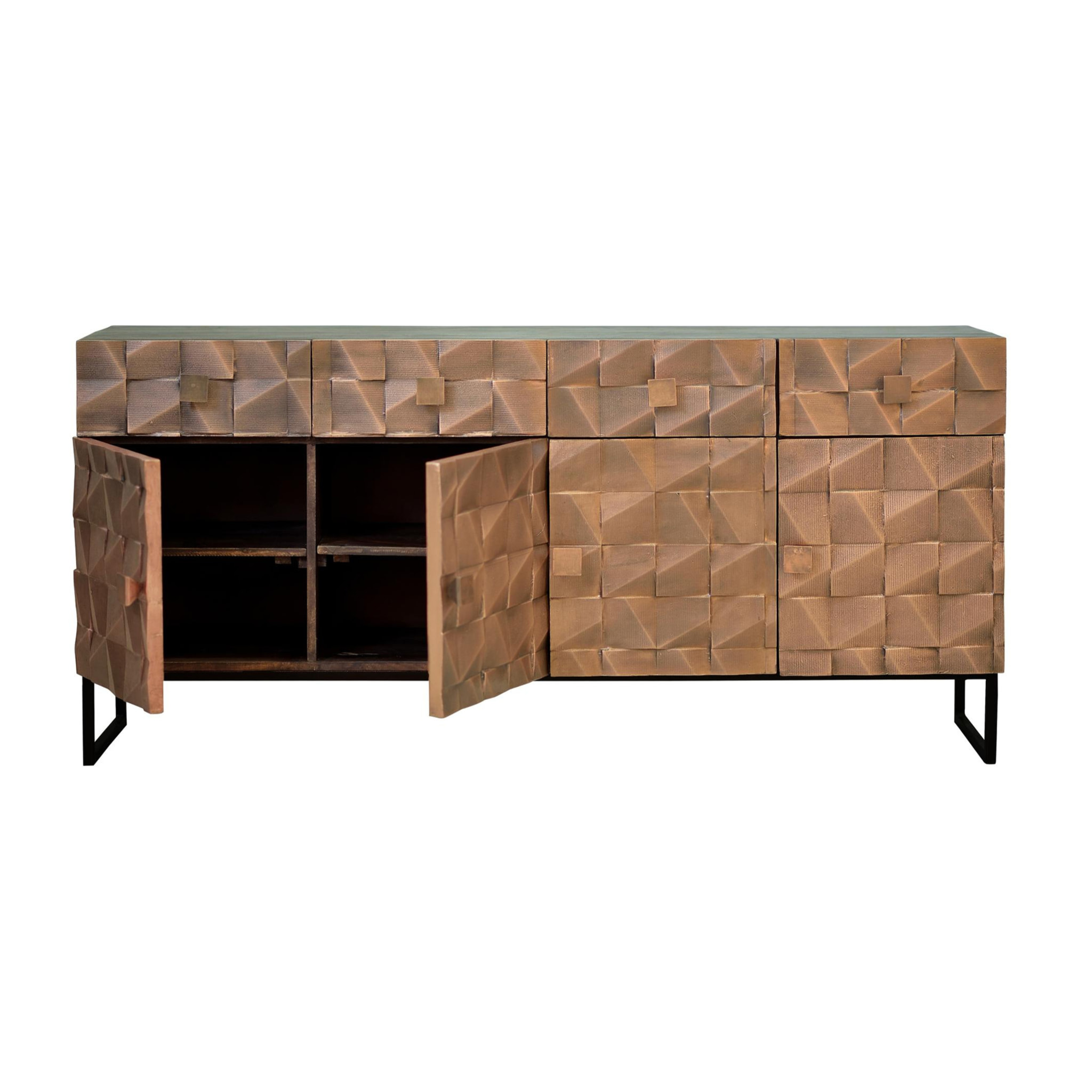 Aparador de Madera de Mango Estilo Rústico Moderno