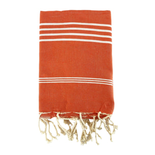 Fouta traditionnelle Kolora Orange 100x200 190g/m²