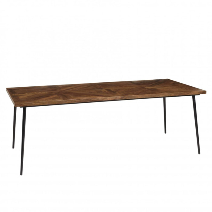 KIARA - Table à manger rectangulaire 220x100cm bois recyclé