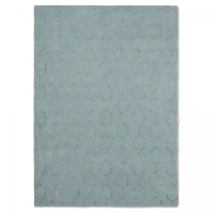 Tapis salon et chambre fait à la main en laine motif faux uni JOAL