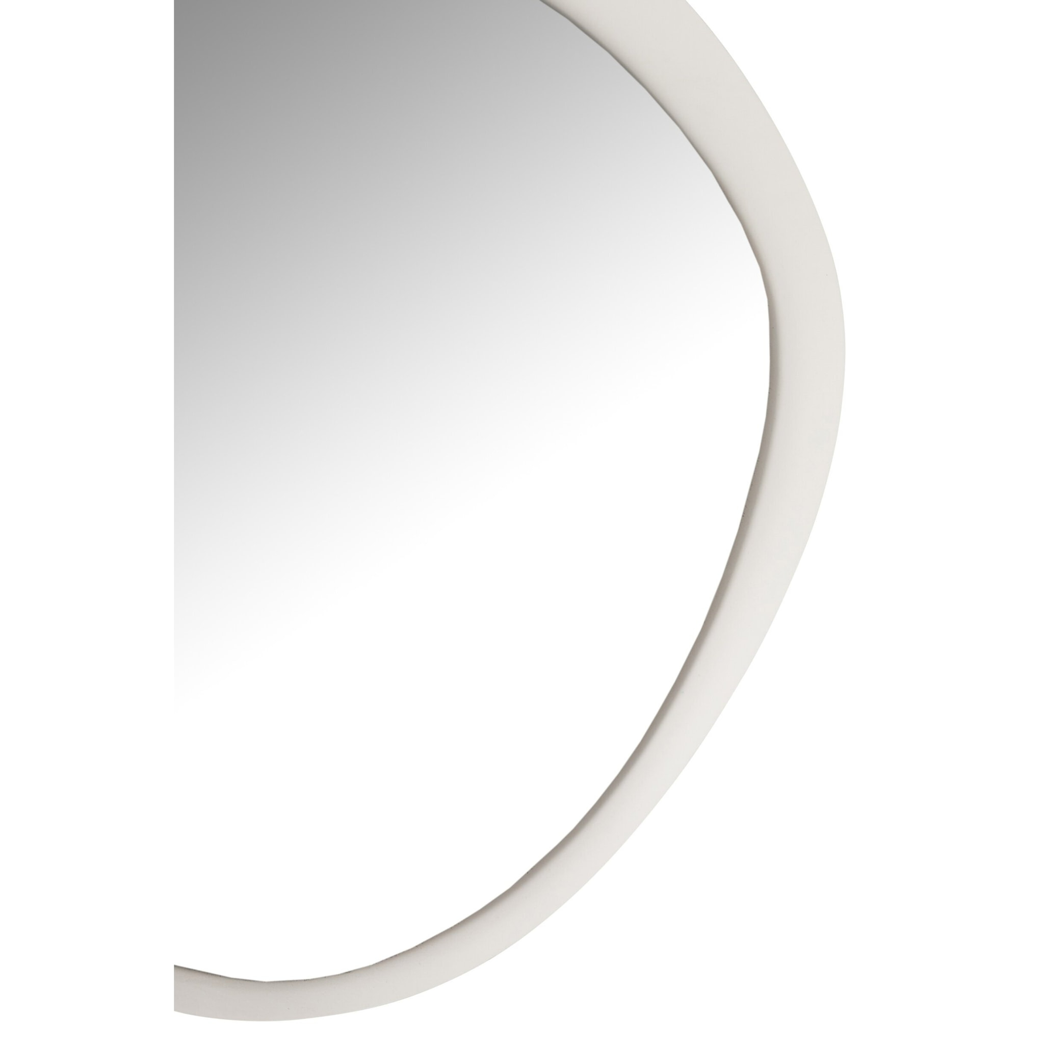 J-Line miroir mural - métal/verre - blanc - small - Ø 60.5 cm