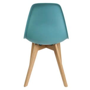 Chaise Scandinave Coque Bleu Celadon - Lot De 2