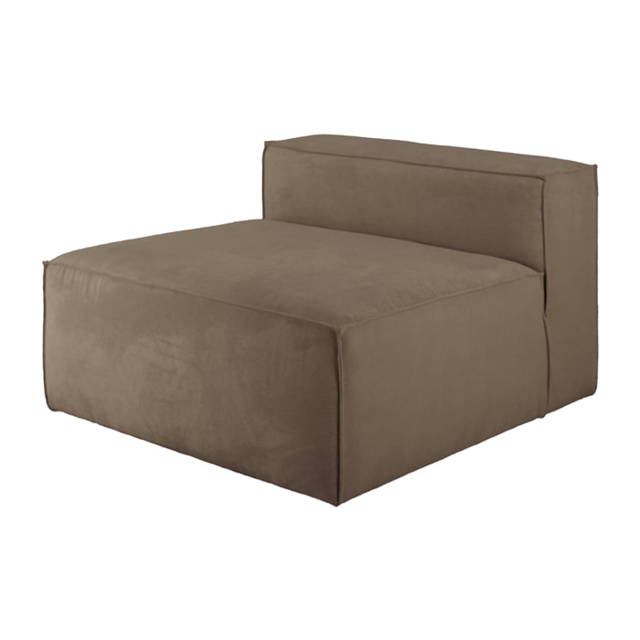 Sillón de pana color marrón topo de 110x90cm Alto: 70 Largo: 110 Ancho: 90