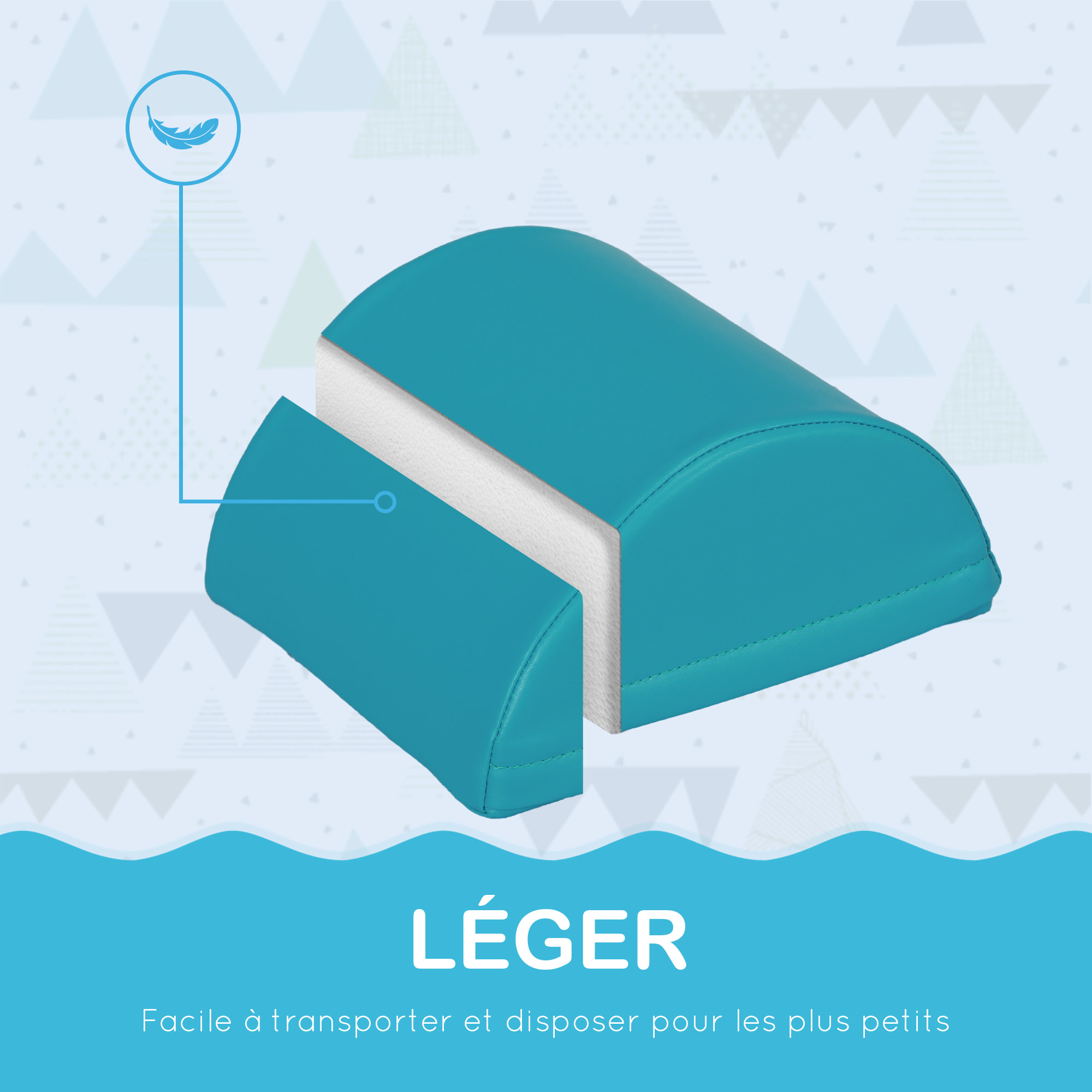 11 blocs de construction en mousse XXL - modules de motricité - jouets éducatifs - certifiés normes EN71-1-2-3 - mousse EPE revêtement PU gris