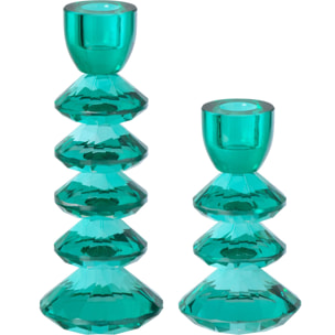 J-Line Chandelier - verre - turquoise - 2 pièces