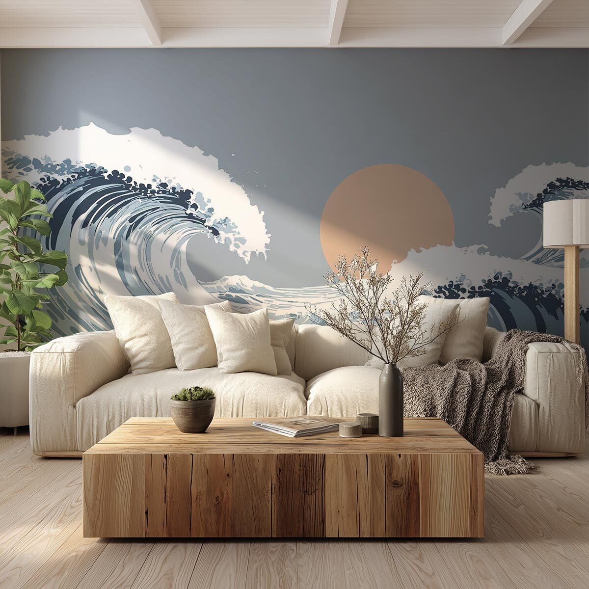 Papier peint Vague solaire Intissé