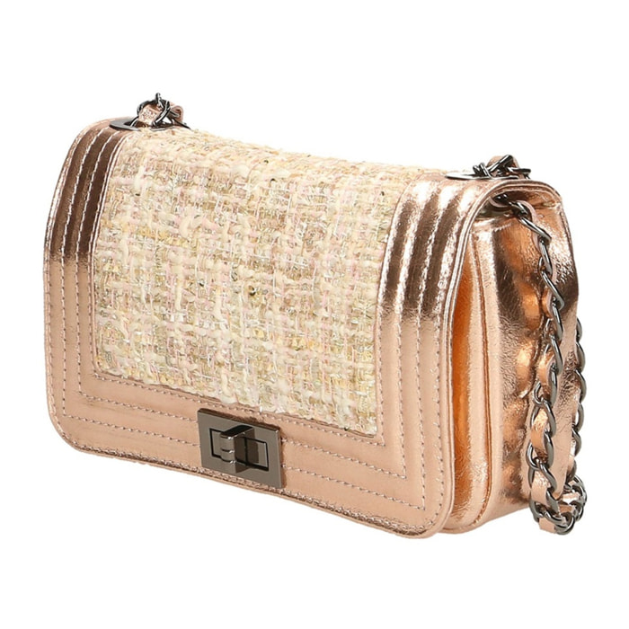 Borsa a tracolla donna - Modello Isolde - Vera pelle - 20.0 x 13.0 x 8.0 cm