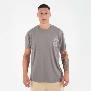 T-shirt in cotone da uomo TRAVELER grigio scuro