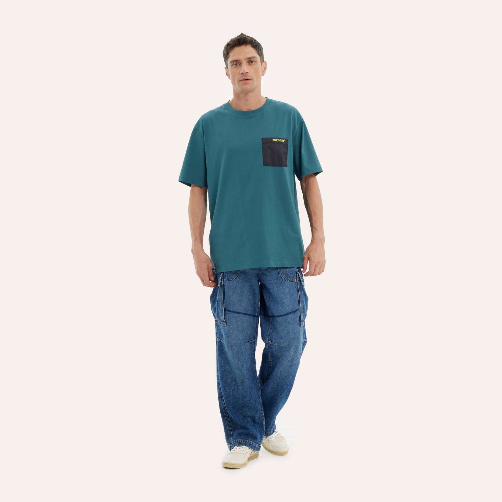 Camiseta MUNICH oversize streetwear de algodón orgánico petroleo