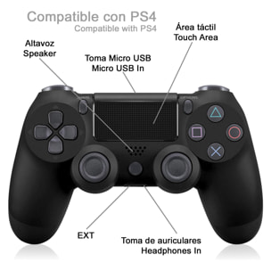 Controller wireless con vibrazione compatibile con PS4. Funzioni complete.