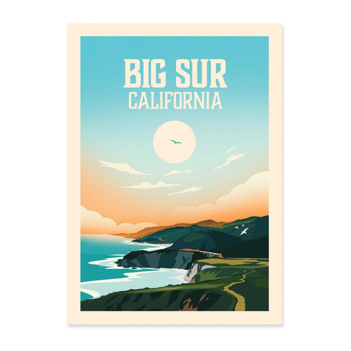 Art-Poster - Big Sur California - Studio Inception - 50 x 70 cm