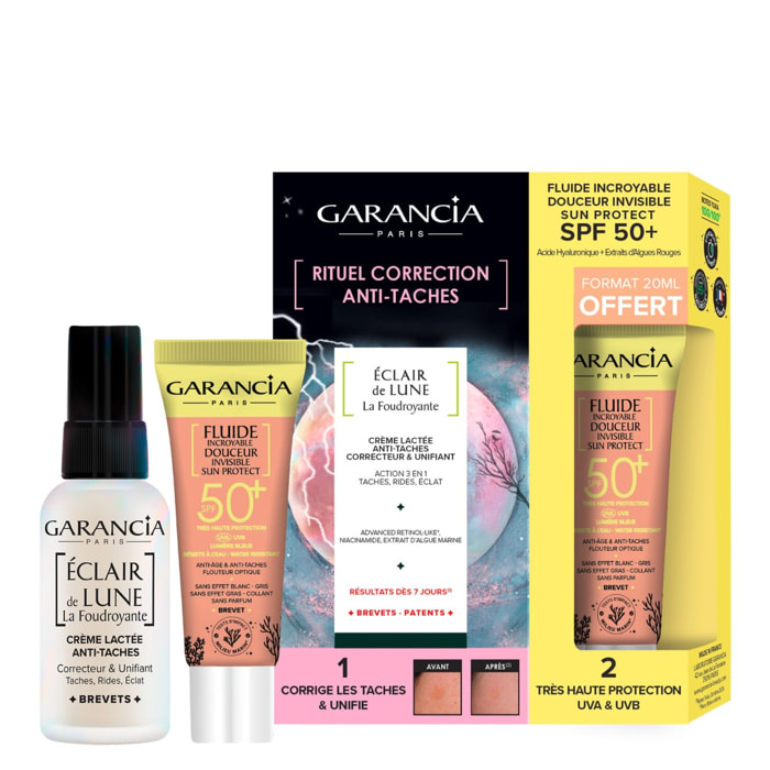Eclair de Lune La Foudroyante - Coffret Crème Anti-tâches 30ml + Fluide Invisible 20ml
