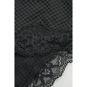 Slip midi con pizzo nero