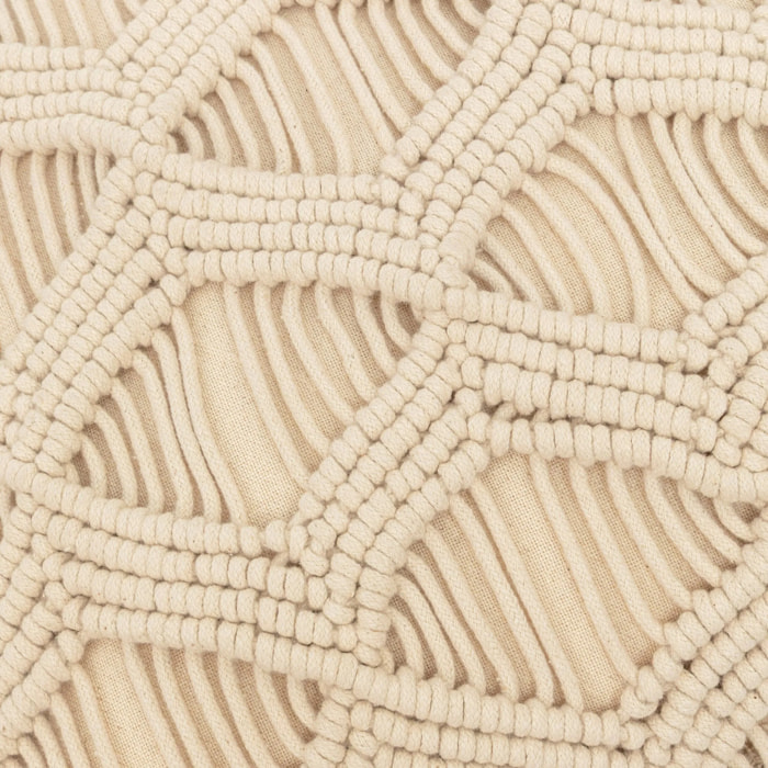 COJIN ALG MACRAME CHINI - FUNDA + RELLENO