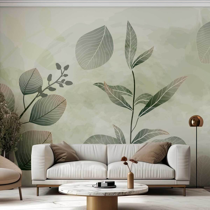 Papier peint panoramique Brume d’eucalyptus  Intissé