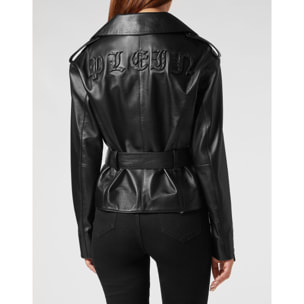 PHILIPP PLEIN Leather Oversize Jacket