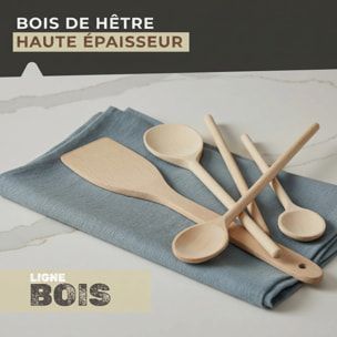 Set de 4 ustensiles de cuisine en bois FSC Fackelmann Nature