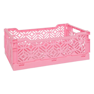 Cagette pliante "Arry" rose 31x20x11,5cm