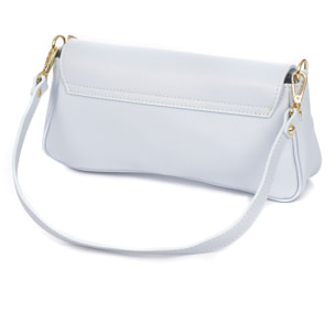 Azzanello bolso baguette bandolera mujer. Piel auténtica Dollaro.