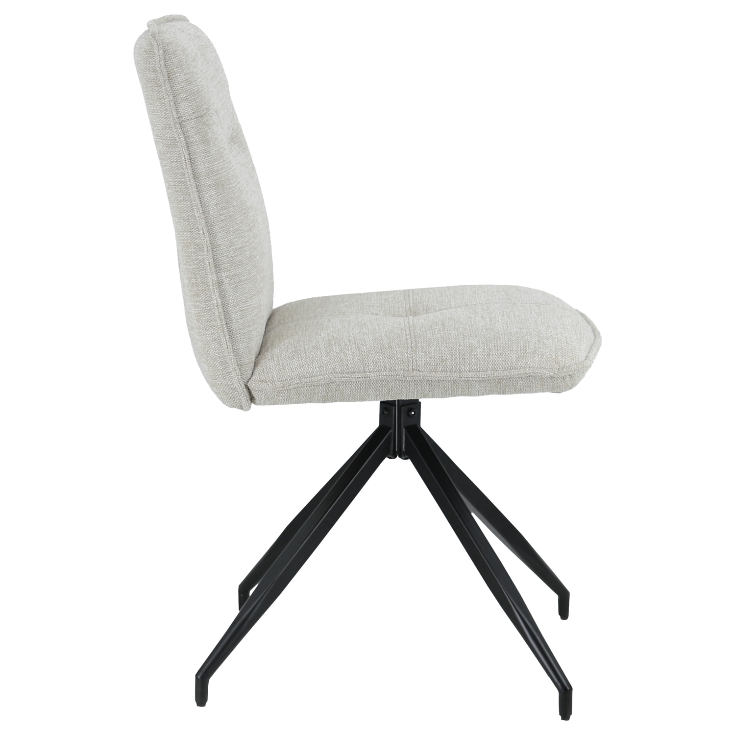 Lot de 2 chaises en tissu beige AREN