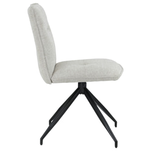 Lot de 2 chaises en tissu beige AREN