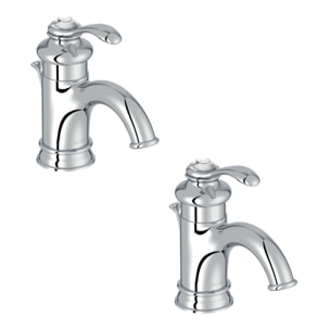 Lot de 2 robinets lavabo Fairfax bec bas