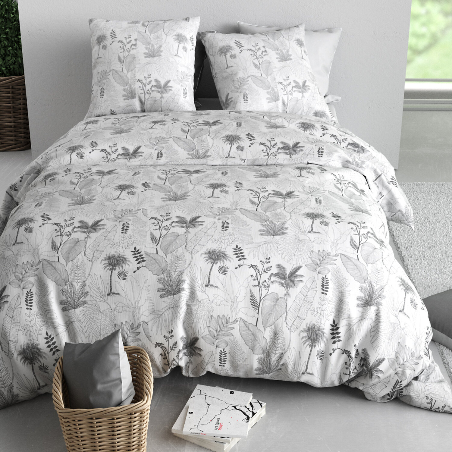 Parure housse de couette imprimé 100% coton - merigold