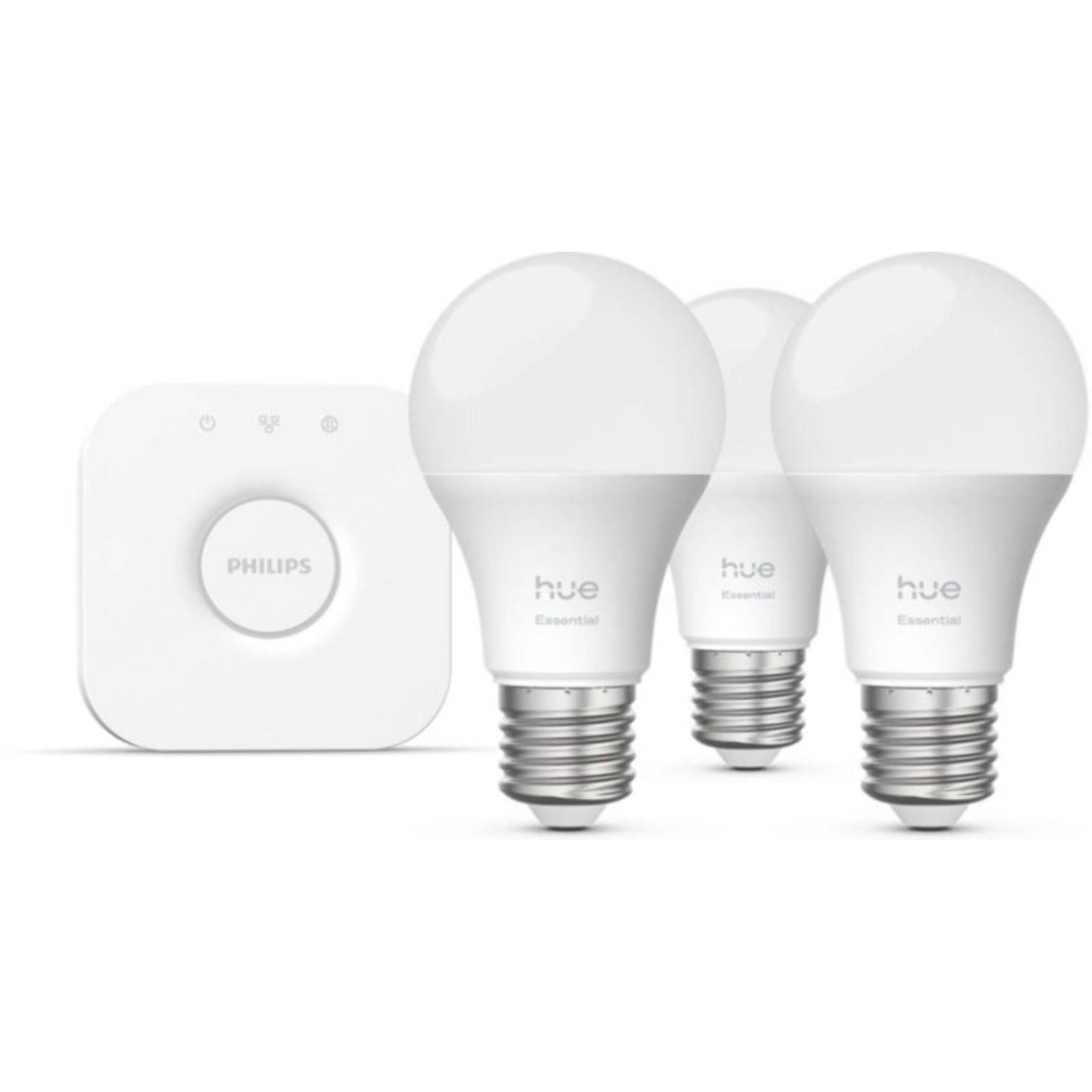Pack PHILIPS HUE Essential E27 60Wx3 + pont v2