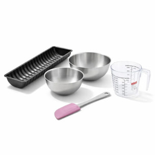 Set de 5 ustensiles de pâtisserie moule à gâteaux bol spatule pâtisserie et verre doseur Black metallic Black mettallic Zenker  Black mettallic
