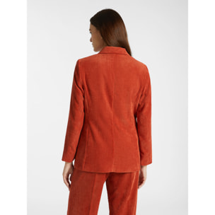 Elena Mirò - Blazer en terciopelo de canalé - Naranja sol