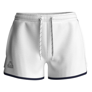 Pantaloni Corti Kappa Donna Logo Itaza Bianco
