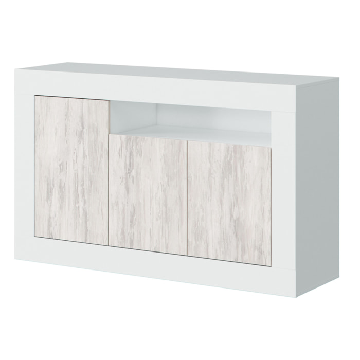 Aparador Baltik 3 Puertas 87x144x42 Cm Blanco Artik