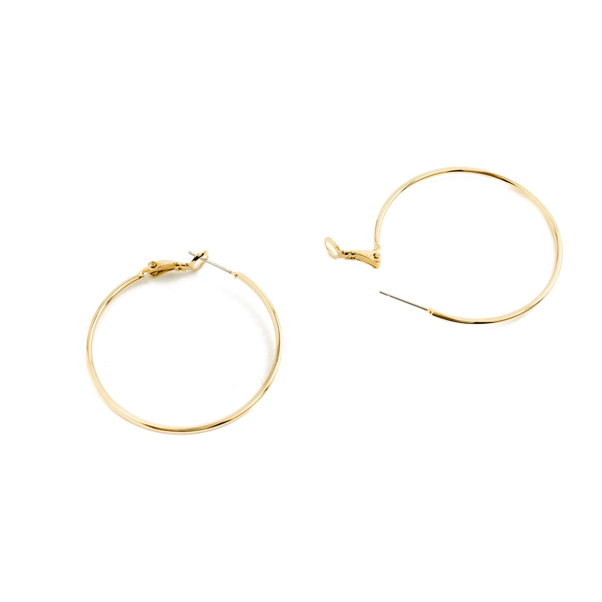 Pendientes de 40mm de diámetro acabado oro amarillo de 18k