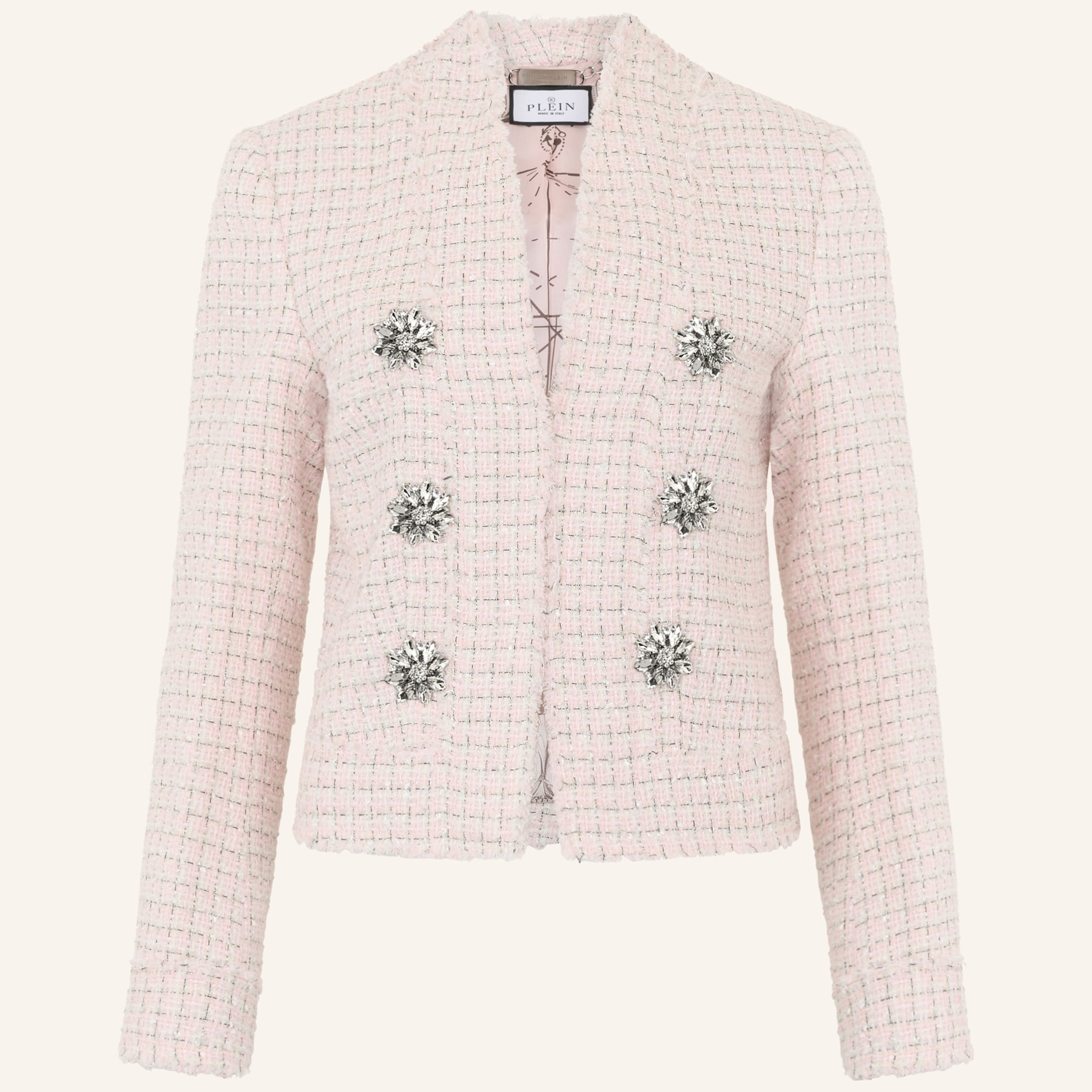 PHILIPP PLEIN Tweed Jacket Crystals