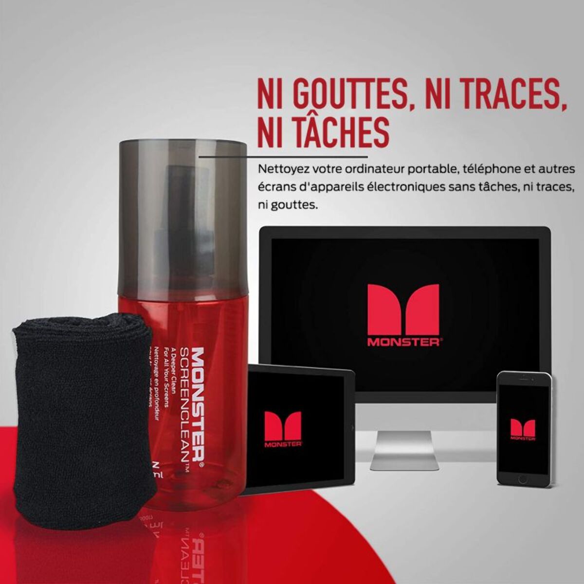 Kit de nettoyage MONSTERCABLE ECRAN SCREEN CLEAN 200ML