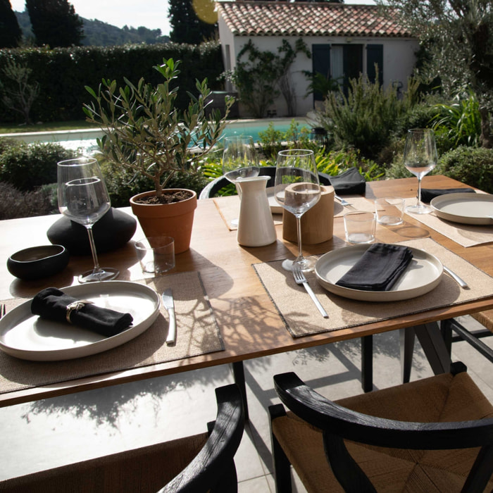 Set de table en jute enduite - Taupe